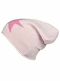 Cashmere Dreams Slouch-Beanie-Mütze mit Kaschmir - Hochwertige Strickmütze für Damen Mädchen - Stern - Hat - One Size - Sommer Herbst und Winter Zwillingsherz (rosa/pink)
