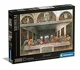 Clementoni 31447 Leonardo Das Abendmahl Puzzle 1000 Teile, Museum Collection, Geschicklichkeitsspiel für die ganze Familie, Erwachsenenpuzzle ab 14 Jahren Mehrfarbig