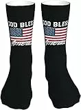 God Bless America Socken, lustige Socken, lässige Crew-Socken, Kompression, Laufsocken, feuchtigkeitsableitend, Neuheit, Geschenke, 16 Zoll