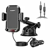 Bluetooth Adapter Auto 3 in 1 FM Transmitter Bluetooth Transmitter für Auto Bluetooth Mit Handyhalterung, QC3.0-Schnellladung, HiFi-Bassklang, Freisprechen, UnterstüTzung für USB-/TF-Laufwerke