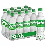 Sprite , Maximale Erfrischung mit Limetten und Zitronen Geschmack in praktischen Flaschen , 12 x 500 ml Einweg Flaschen