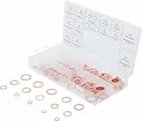 BGS 8052 | Dichtring-Sortiment | 150-tlg. | Kupfer | inkl. Sortimentskasten | Kupferringe | Kupfer-Dichtringe | Unterlegscheiben