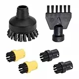 yotutun 6 Stück Zubehör für Kärcher Dampfreiniger, Dampfreiniger Zubehör, Rundbürstenset Kompatibel mit Kärcher Dampfreiniger SC1 SC2 CTK10 SC3 SC4 SC5 SC7, Dampfreinigers Ersatzteile