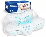 Zibroges Memory Foam Kissen, Komfort-Schlafkissen für Nacken, Bettkissen ideal für Seiten-, Rücken- und Bauchschläfer, waschbarer weißer Kissenbezug, 61 x 41 x 11,5 cm