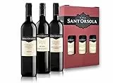 Sant'Orsola Chianti D.O.C.G. + Montepulciano D.O.C. d'Abruzzo + Nero d'Avola D.O.C. Italien Rotwein Geschenkbox (3 x 0.75 l)