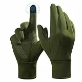 FanVince Laufhandschuhe Touchscreen Winter Warm Handschuh - Winddicht Wasserdicht für Radfahren Fahren Telefonieren Outdoor Wandern Klettern bei kaltem Wetter für Frauen und Männer Olivgrün