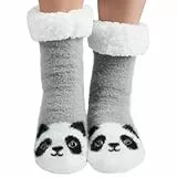 Toes Home Kuschelsocken Damen 39-42, Winter Thermo Hüttensocken für Damen Warme Flauschige Bettsocken Stoppersocken Antirutschsocken Mädchen
