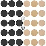 VICASKY 30 Stück Backgammon Steine ​​schachspiel, Backgammon Spielsteine Klein Holzschachfiguren Ersatz-Dame Holz Spielsteine Für Brettspiele Brettspieltisch-Chips Mit Würfeln