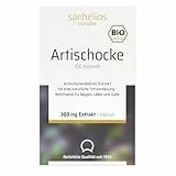 Sanhelios BIO Artischocke Kapseln | Hochdosiert aus ca. 20.000 mg BIO Artischocke | mind. 7,5 mg Cynarin | Für die natürliche Fettverdauung | BIO Qualität | vegan | 100 Kapseln