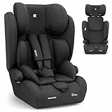 KikkaBoo Auto Kindersitz 9-36 kg i-PASS, Kindersitz ab 1 Jahr, Gruppe 1/2/3, 76–150 cm (15 Monate - 12 Jahre), i-Size, 13-fach verstellbare Kopfstütze, Schwarz
