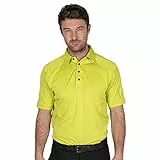 Island Green IGTS1648 4-Knopf-Cool-Pass-Poloshirt für Herren, Kalk, Mittel
