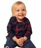 Petit Bateau Baby Mädchen Langarmbluse, Blau Smoking / Mehrfarbig, 3 Monate
