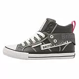 British Knights Damen ROCO Tag Sneaker, DK Grey/PINK,41 EU