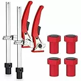 Bankhaken 20mm Set, 2× Schnellspann-Hebelzwingen 4× rutschfeste Niederhalter, Tischzwingen aus Chrom-Vanadium-Stahl für MFT-Tisch & Werkbank, präzises und sicheres Holzwerken