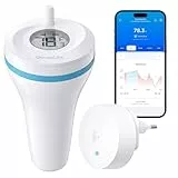 GoveeLife WLAN Pool thermometer P2 mit Gateway, Schwimmend Wasserthermometer Digital Funk, wasserdicht nach IP68, Reichweite von 330M, Benachrichtigungsalarm für Badewanne, Whirlpool, Aquarium und SPA
