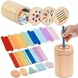 Joozmui Holz Montessori Spielzeug ab 1 2 3 Jahre, 3 in 1 Holzspielzeug Motorikspielzeug Baby Spielzeug 1 2 3 Jahr - Holz Sortier & Stapelspielzeug Geschenk für Kleinkinder Kinderspielzeug Lernspiele