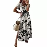 Generisch Kleider lang italienische Mode Damen Braun L