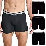 Jockey Boxer Trunk – Boxershorts Herren im 3er Pack, Unterhosen ohne Eingriff, Unterwäsche aus Baumwolle und Elasthan, 3er Set, in Schwarz