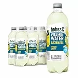 hohes C Vitamin Water Electrolytes, Zitrone-Limette Geschmack, mit Calcium, Magnesium, Vitamin C, B6, B12, Niacin, Biotin, Pantothensäure, vegan, EINWEG (6 x 0,75L)