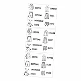 Cabilock 3stücke Kleidung Kategorie Aufkleber Für Kommodenkleidung Selbstklebend Abnehmbare Kleidungsaufkleber Kleidungsetiketten Für Junge Mädchen Organisationsaufkleber