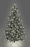 SHATCHI Künstlicher Weihnachtsbaum, Alaska-Kiefer, Schwarze Spitzen, Weihnachtsdekoration für Zuhause, mit Metallständer, warmes Alaska-Schwarz, 6ft/180 cm