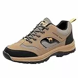 2026 Neuheit, neutrale Freizeitschuhe mit sportlichem Design, atmungsaktiv und bequem Outdoor-Bergsteigen-Herrenschuhe, atmungsaktive langlebige Wanderschuhe, Schnür-Herren-Wanderschuhe (Coffee, 44)