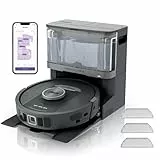 Shark PowerDetect 2-in-1 Saugroboter & Wischroboter, NeverTouch Pro 60-Tage-Selbstentleerung, selbständiges Nachfüllen, 3D-/ LiDAR-Navigation, NeverStuck, App-Steuerung, Schwarz RV2800YEEU