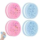 KYLOS 4 Stück Squeeze Toys, Squishy Spielzeug, Keks Stressabbau, Ultraweiche Dekompressions Entlüftung, Antistress Spielzeug In 2 Blau + 2 Rosa, 3.8Cm Länge 1Cm Höhe