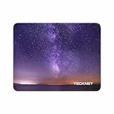 TECKNET Mauspad, 28 x 21 cm Gaming Mousepad mit Wasserdicht und Rutschfester Gummi für PC-Büro, Arbeit, Gaming, Studium, Laptop, Computer, Zuhause-Sternenhimmel