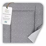 Wickelauflage Wickelunterlage aus Baumwolle 75x72 cm - Weich und waschbar Wickelunterlage für Babys Wickelmatte aus Stoff für Wickeltisch Wickelkommode oder Waschmaschine 75 x 72 Oeko-Tex Galaxie