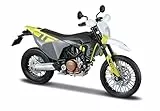 MAISTO Husqvarna Husky 701 Supermoto '23, gelb - Modellmotorrad 1:12 Originalgetreues Sammlermotorrad Spielzeugmotorrad mit Lenkung & Ständer, ab 3 Jahren (523093)