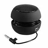 Ejoyous Lautsprecher, Tragbare Reise Lautsprecher mit 3,5mm Aux Audio Klinkenstecker Aux Audio Klinkenstecker Klarem Bass Eingebaute Batterie für Handy Smartphone/PC