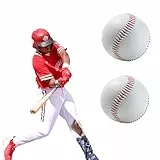 Frdhee 2 Stück Baseball Ball, 9 Inch Baseballs Handgenäht Baseballs PU Soft Basebälle Training Baseball für Erwachsene und Jugendliche, professionelle Baseballspiele