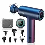 arboleaf Massagepistole Tiefengewebe 10mm Amplitude 60W starke Leistung, Massage Gun LED-Touchscreen mit 6 Massagestufen & 7 Massageköpfen, Muskel Massagegerät USB C Schnellaufladung für Entspannung