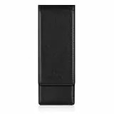 BROWN BEAR Schreibgeräte-Etui Leder Schwarz für 3 Stifte | Echtleder Etui mit Magnet-Verschluss für Kugelschreiber & Füller | BB Golf 80-3 BK