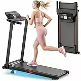 Laufband für Zuhause, Elektrisches Laufbänder mit Griff, Klappbares bis 10Km/H, Treadmill Walking Pad for Home, Leise Klein Büro Klappbar Kompakte, Anzeige 12 Voreingestellte Programme
