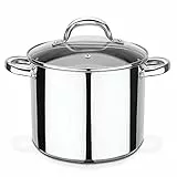 GSW Gemüsetopf Montreal – hochwertiger Kochtopf mit Deckel, sichere Kaltmetallgriffe, Topf auch für Induktion und Backofen geeignet – Edelstahl, 20 cm, 5 Liter