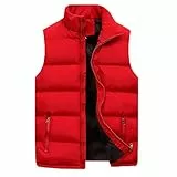 Hsternexy Weste Herren Outdoor Winter Xxl, Steppweste mit Reißverschluss Taschen Leichte Winddichte Laufweste Softshell für Vest Gilet Ärmellose Jacke