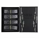 Youda Essstäbchen Ablagen Essstäbchenhalter Set mit 4 Keramik Essstäbchen Ständer Rack Löffel Gabel Messerhalter Set (Schwarz 4PCS)
