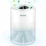Aircillin Luftreiniger Allergiker, Luftreiniger mit 4-Stufig H13 HEPA Filter, 6W Energiesparend, 23dB, HEPA Luftfilter gegen 99,97% Von Schimmel, Staub, Pollen, Tierhaare & Gerüche (AP070A)