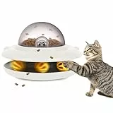 PHNIXGAM Interaktives Futterautomat Katze, Automatischer Katze Hundefütterer Spielzeug mit eingebauter wiederaufladbarer Batterie 50g/1.76oz für Trockenfutter