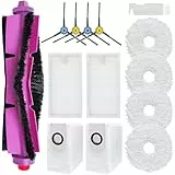 DianSung Zubehör für Eureka J12 Ultra, für Midea V12 Staubsauger Ersatzteil, Rollenbürste, 4 Wischtücher, 2 Staubbeutel, 4 Seitenbürsten, 2 Filter, Reinigungsbürste