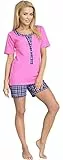 Be Mammy Damen Schlafanzug Stillpyjama J5ST3N2 (Rosa, S)