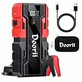 DOORII 001B starthilfe Auto für Auto batterien Starthilfe Powerbank 4000A Auto Starthilfe mit LED Taschenlampe Auto Batterie Booster Starter Powerbank Booster für pkw SUV Motorrad ATV