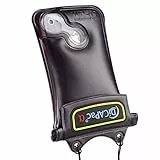 DiCAPac WP-i10 Unterwassertasche (iPhone, bis 10m wasserdicht, Schutz vor Wasser, Sand und Schnee, Schutzhülle, geeignet für iPhone SE / 5 / 4S / 4, iPod und andere kompakte Smartphones bis 12,5 x 7cm) schwarz