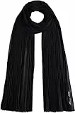 Tommy Hilfiger Damen Tommy Script Chiffon Scarf Aw0Aw18049 Leichter Schal, Black (Black), Einheitsgröße