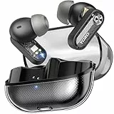 TOZO Crystal Pods Kopfhörer Kabellos Bluetooth 5.4 Bluetooth Kopfhörer, Hybrid Active Noise Cancelling Kopfhörer, Dual-Mikrofone ENC AI Klarer Anruf, 35 Std Spielzeit, APP, IPX5 Wasserdichte - Schwarz