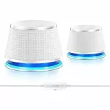 Sanyun SW102 PC-Lautsprecher, 5Wx2, Tiefer Bass in kleinem Körper, Stereo 2.0 USB 3.5mm Aux Multimedia-Lautsprecher, eingebaute Bass Vibrierende Membran, Computer Laptop Desktop Lautsprecher, Weiß