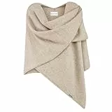 GIESSWEIN Merino Lambswool Cape - Eleganter Feinstrick Überwurf aus Lammwolle, Merinowolle Cape für Damen, XXL Umhängetuch, Poncho-Schal