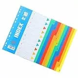 Cabilock Register Ordner Trennblätter Zahlenindex Pastellfarben Dividers für Bürobedarf Praktische Kategorie register für Binder und Schnellhefter zur Dokumentenorganisation